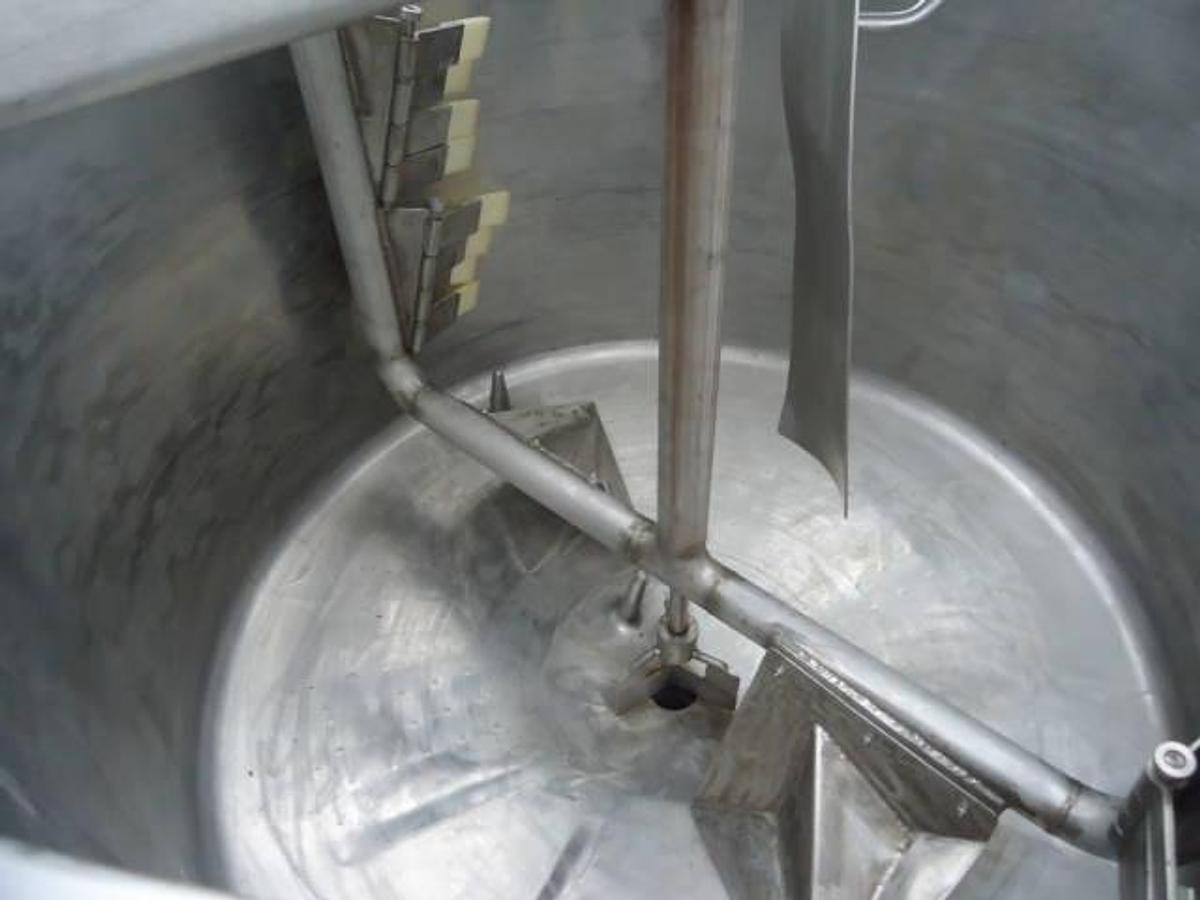 Used 300 Gallon Crepaco Stainless Steel Scraper Agitated Vessel, 75 Psi Jacket
