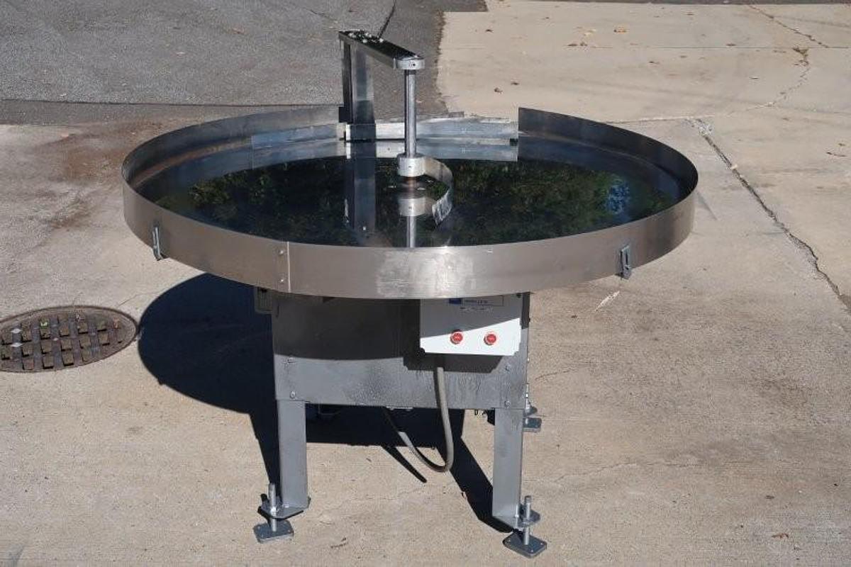 Used Garvey 60 In. Rotary Unscrambling/Accumulating Table