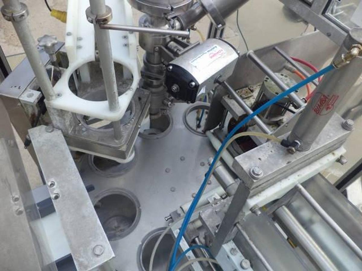 Used Holmatic QC-80 Rotary Cup Filler/Sealer/Overcapper, 6 In. Diameter Tooling