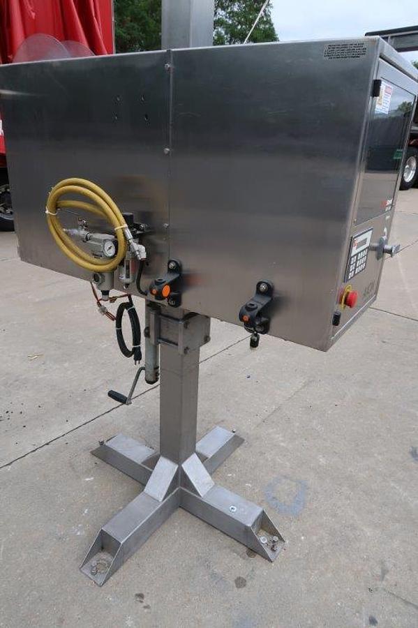 Used Axon EZ-130 SS Heat Shrink Sleever/Bander, 150 per Minute