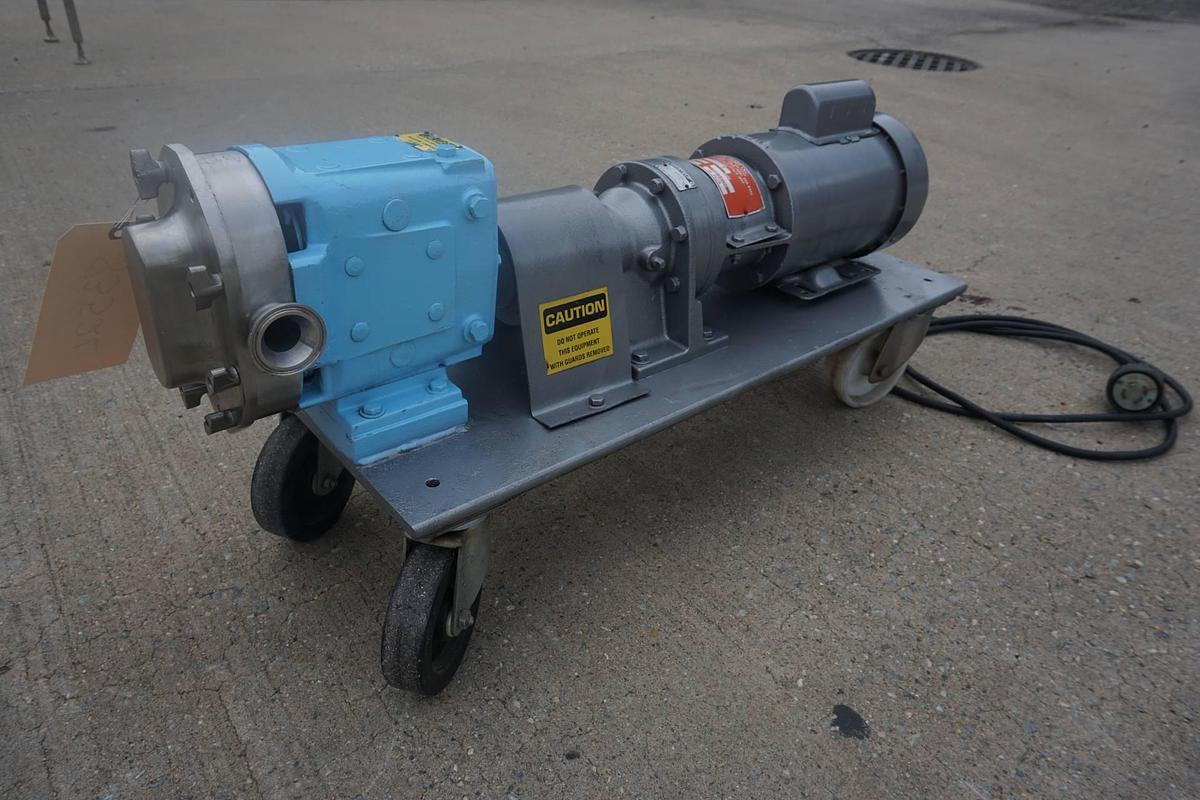 Used Waukesha Size 15 SS Positive Displacement Pump, Portable