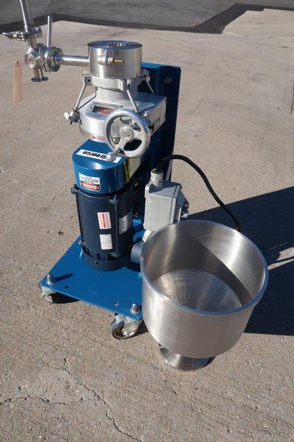Used Greerco W-250-V Stainless Steel Vertical Colloid Mill, Explosion Proof
