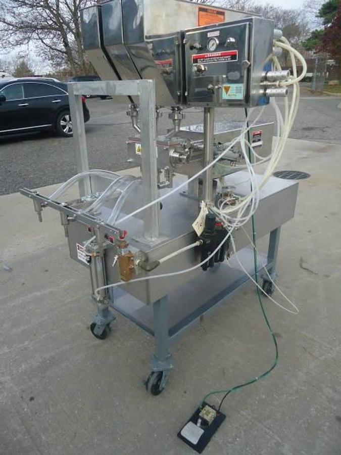 Used All-Fill Three Head Piston Filler, Air Operated