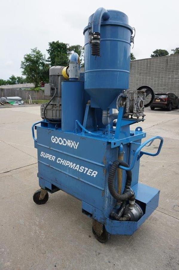 Used Goodway “Super Chipmaster” Metal Chip/Coolant Vacuum and Pump System