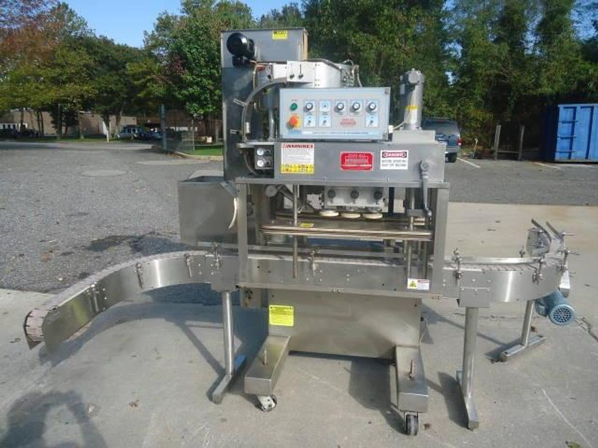 Used Kaps-All Ga6 Six Spindle Screw Capper/Snap Capper, 200 Per Minute