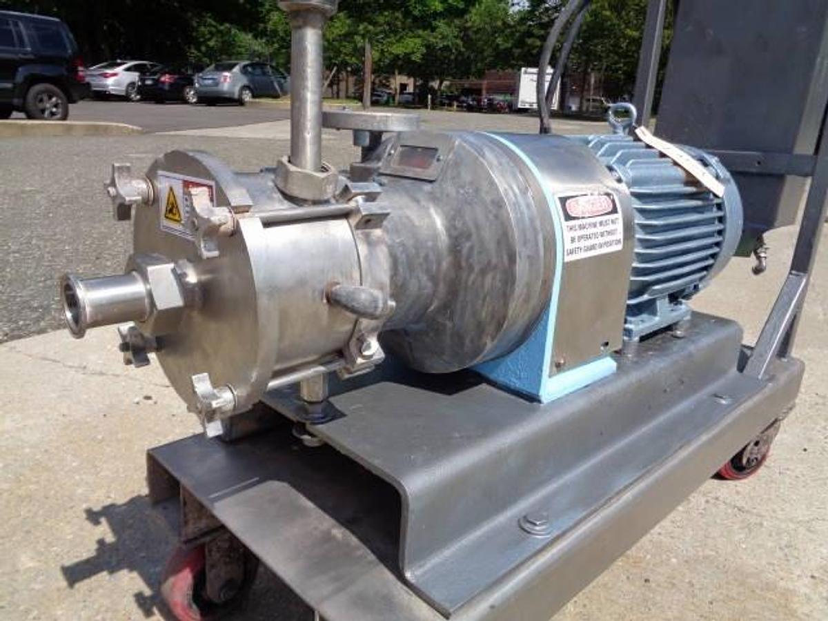 Used Greerco W500 H Stainless Steel Horizontal Colloid Mill, 10 HP, Explosion Proof Motor