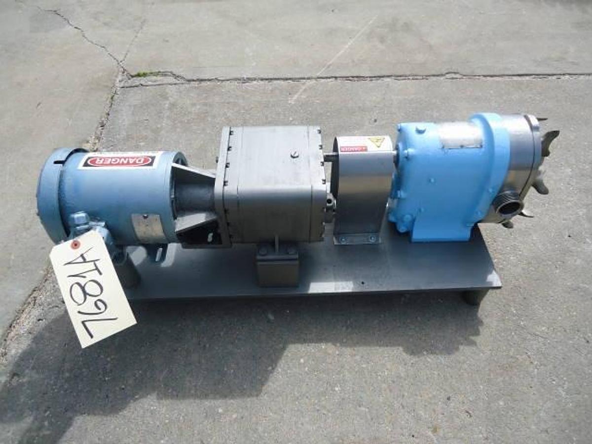 Used Waukesha Size 25 Stainless Steel Positive Displacement Pump