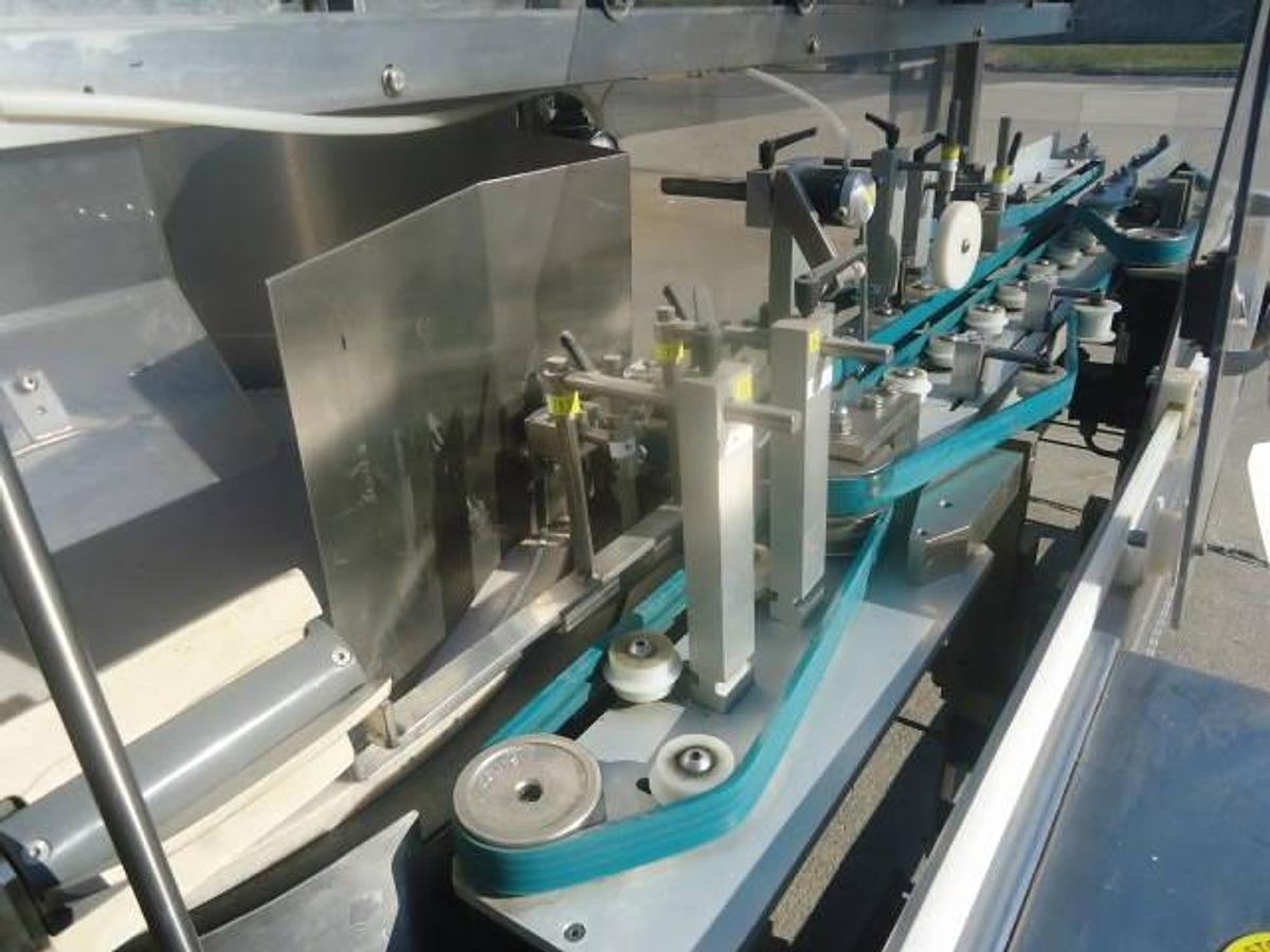 Used PACE PHARMA-LINE M300 STAINLESS STEEL PLASTIC BOTTLE UNSCRAMBLER WITH ELEVATOR
