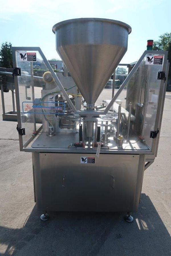 Used Orics R50 Rotary Cup Filling, Sealing and Lidding Machine