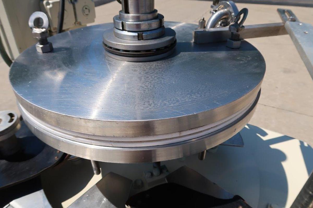 Used MRM “Versa-Fil” Six Head Rotary Time and Pressure Positive Displacement Filling Machine, with Waukesha Pump