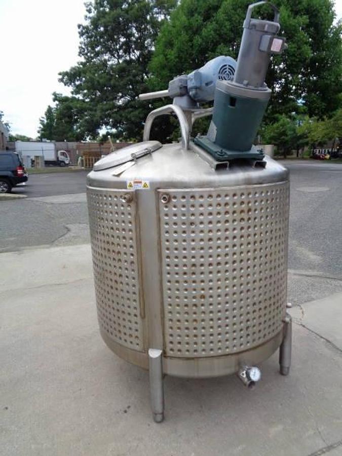 Used 500 Gallon DCI 316 Dimpled Jacketed Stainless Steel Mix Tank