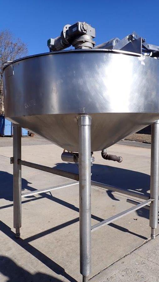 Used Chester Jensen 200 Gallon Cone Bottom Cooker-Cooler, SS