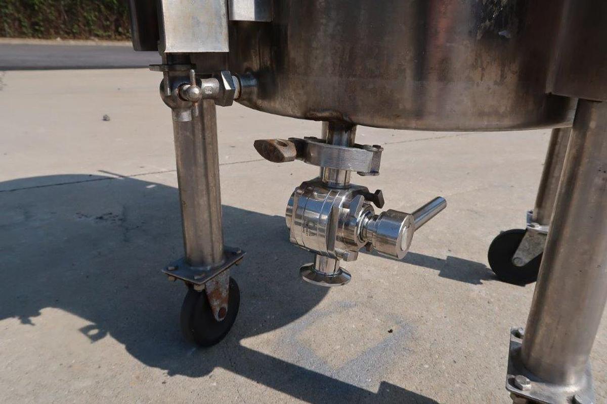 Used 25 Gallon Stainless Steel Portable Tank, Agitator Mount