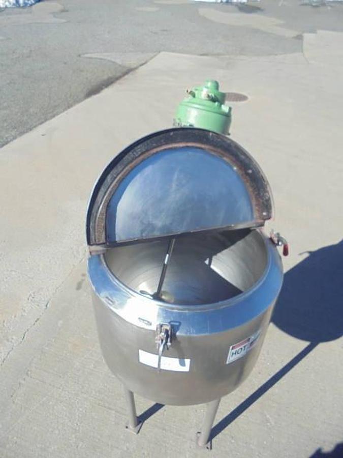 Used 20 Gallon Stainless Steel Jacketed Kettle, Hemispherical Interior