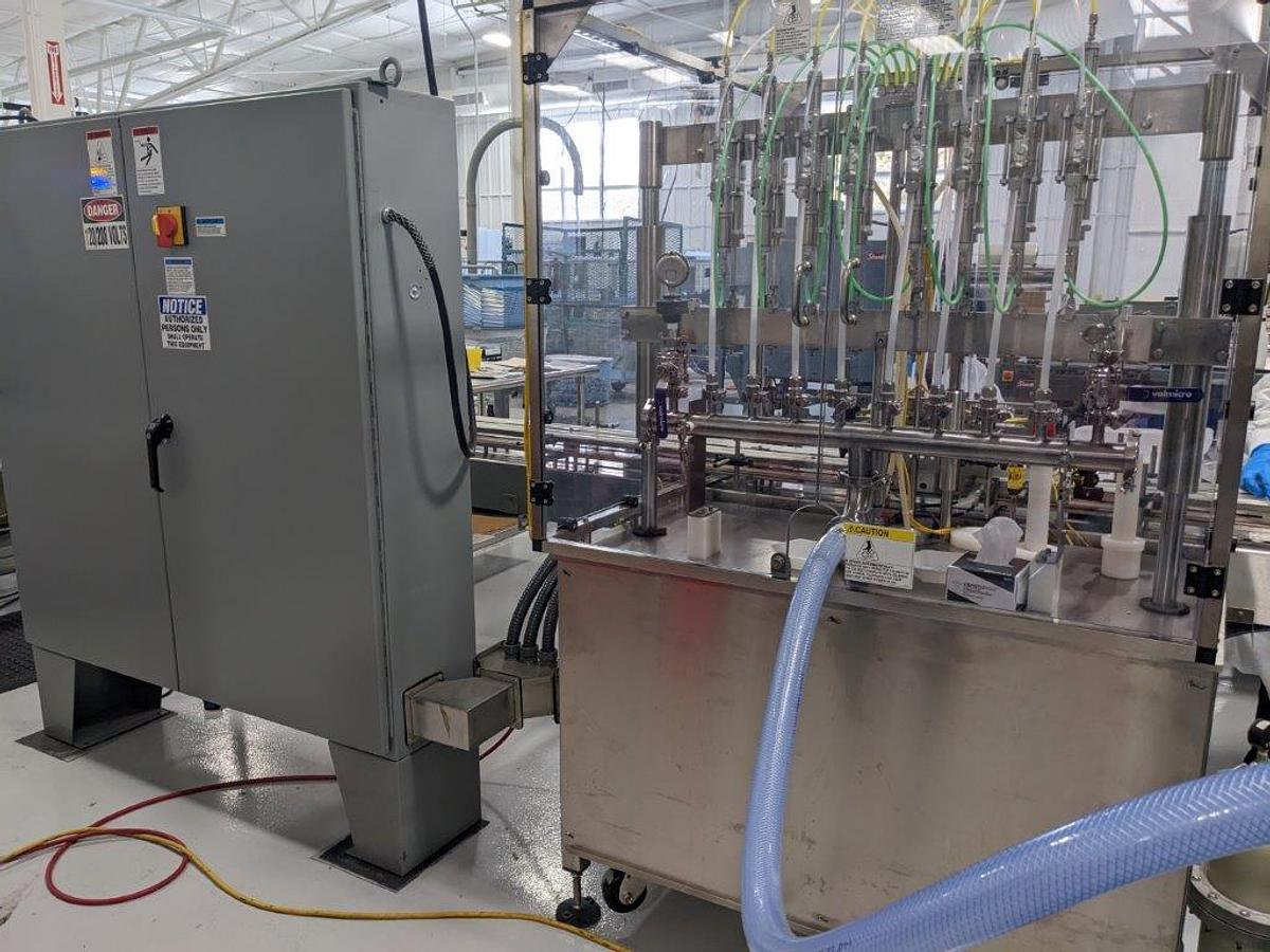 Used National Instrument Filamatic 10 Piston Vial Piston Filler/Capper, Sanitary