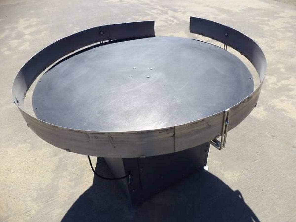 Used 48 inch diameter Heat Seal Rotary unscrambling/accumulating table, variable speed