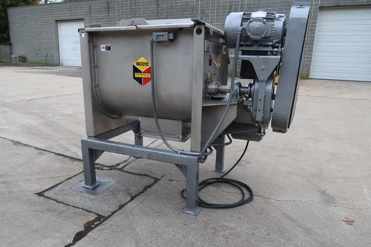 Used 10 Cu. Ft. Scott Stainless Double Ribbon Blender, XP Motor