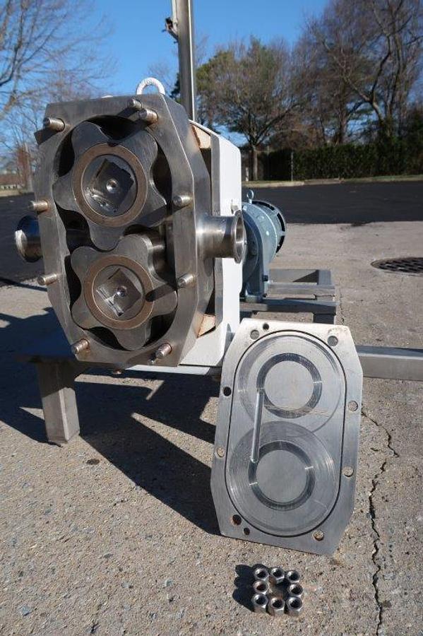 Used APV 2 In. X 2 In. Stainless Positive Displacement Pump, 5HP