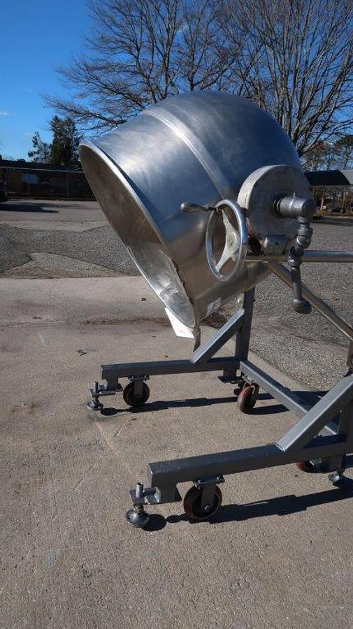 Used 80 Gallon Legion Stainless Steel Jacketed Tilt Kettle, Portable