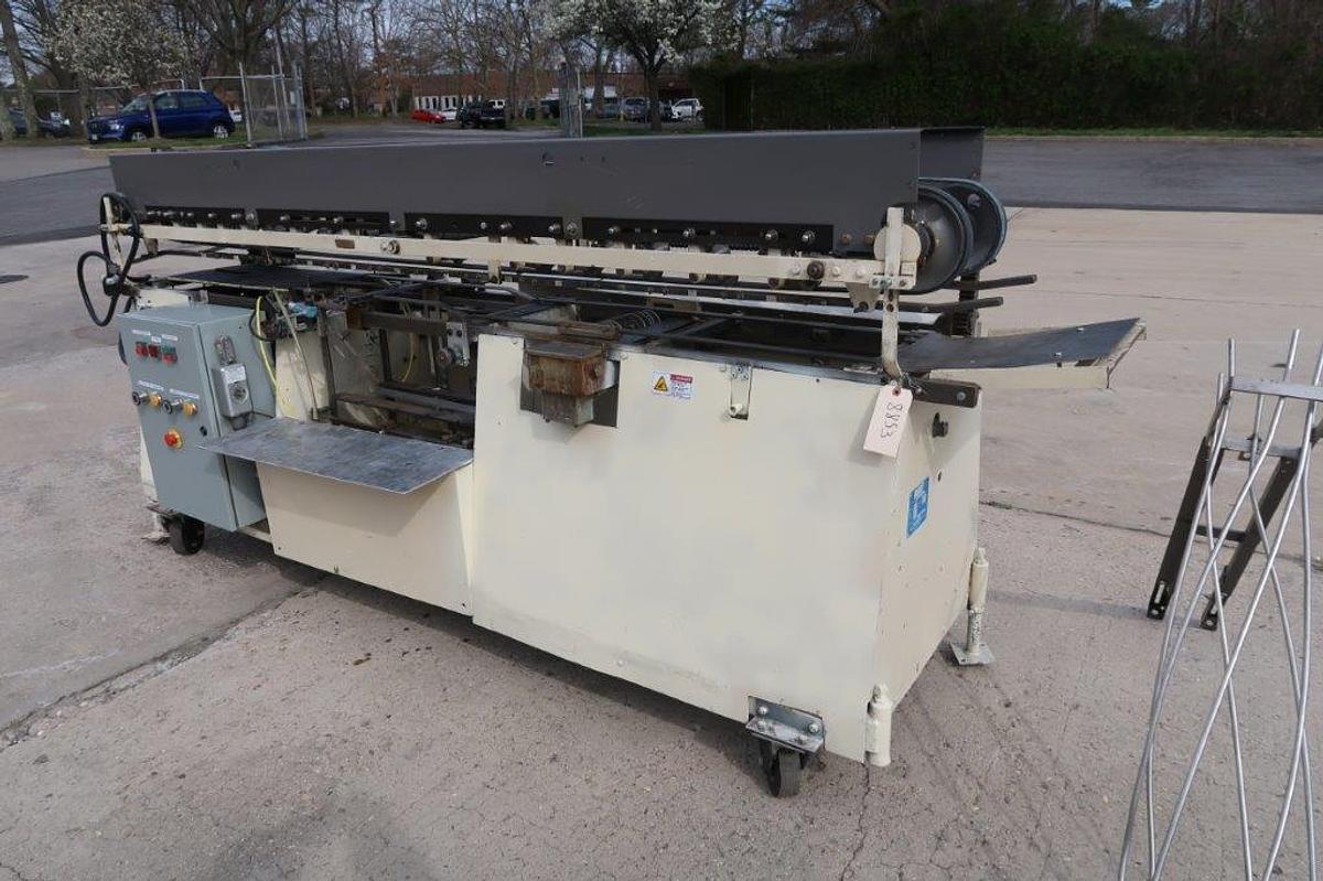 Used Mateer Burt Roll-Through 704D Horizontal Can Labeling Machine