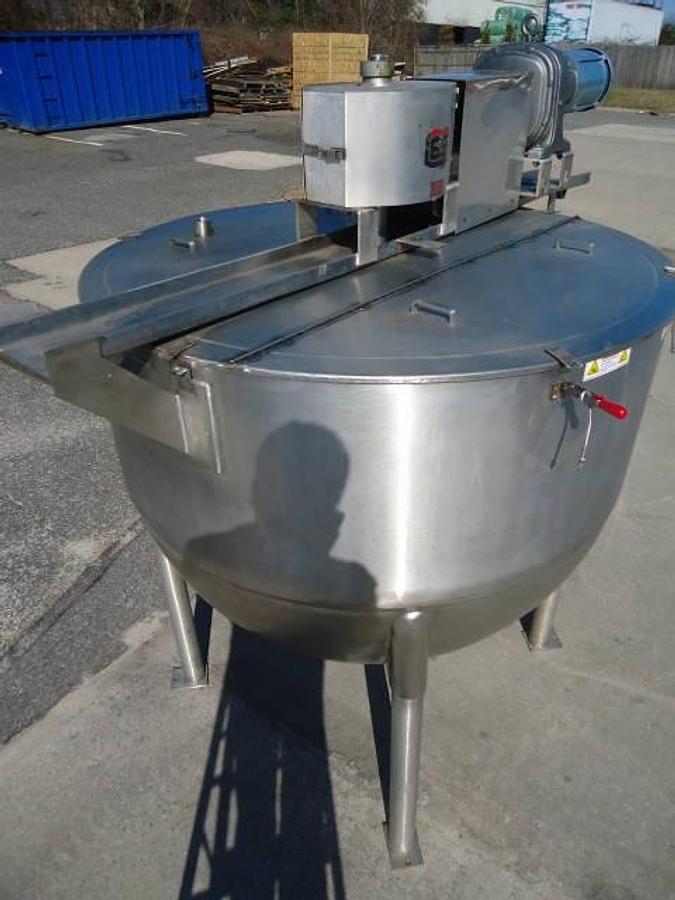 Used 500 Gallon Lee Stainless Steel Double Motion Kettle, 90 Psi Jacket-