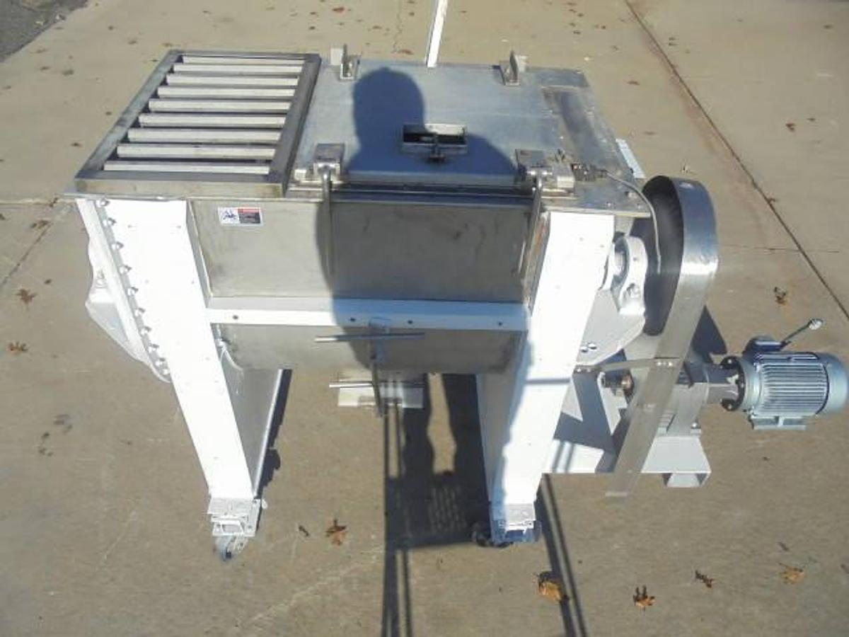 Used 15 Cu. Ft. Stainless Double Ribbon Blender, Portable