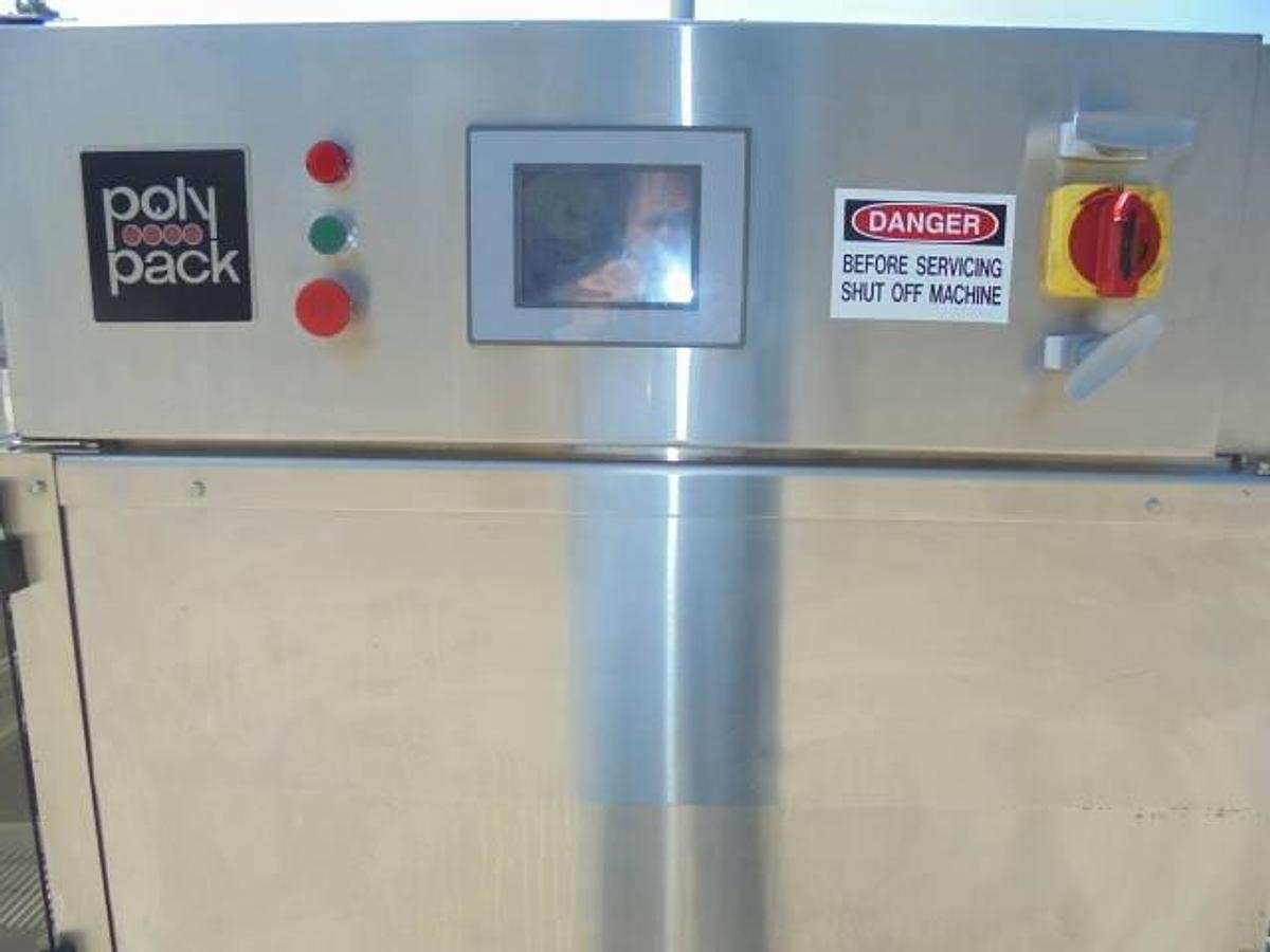 Used Polypack Shrink Bundling Machine With Tunnel, Stainless Steel
