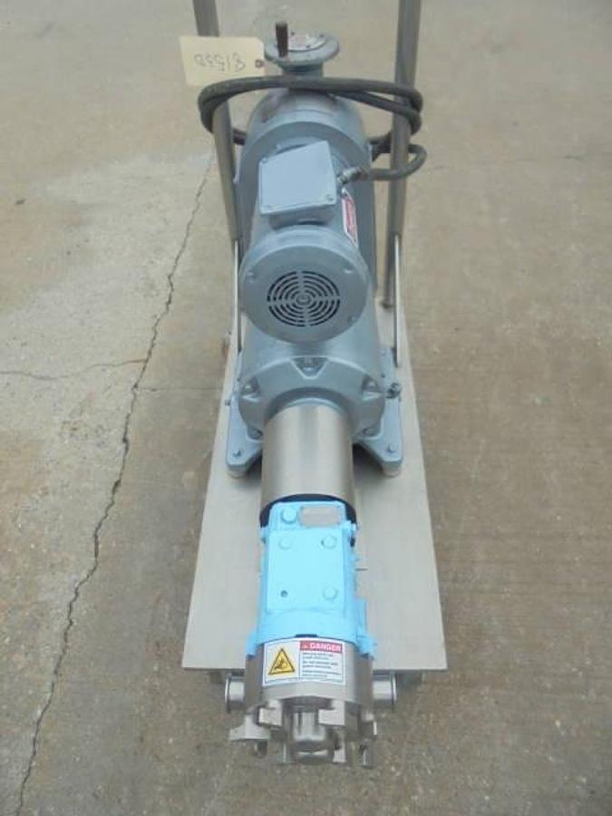 Used Waukesha 030 Stainless Positive Displacement Pump, Variable Speed