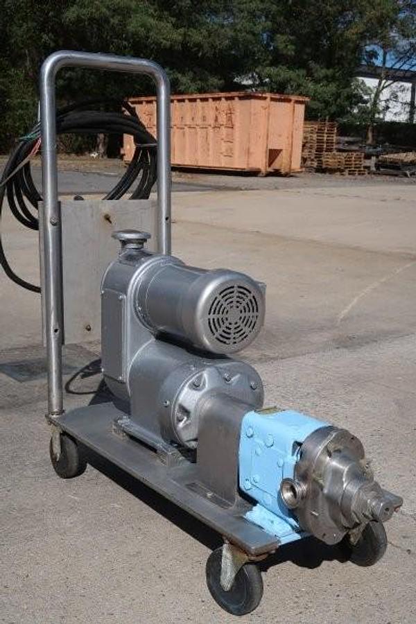 Used Waukesha 15 SS Positive Displacement Pump, Portable