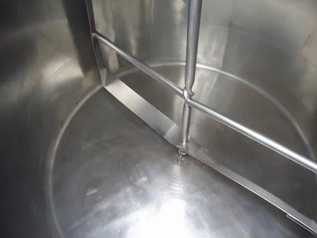Used 800 Gallon Dci Stainless Steel Jacketed Mix Tank, 40 Psi