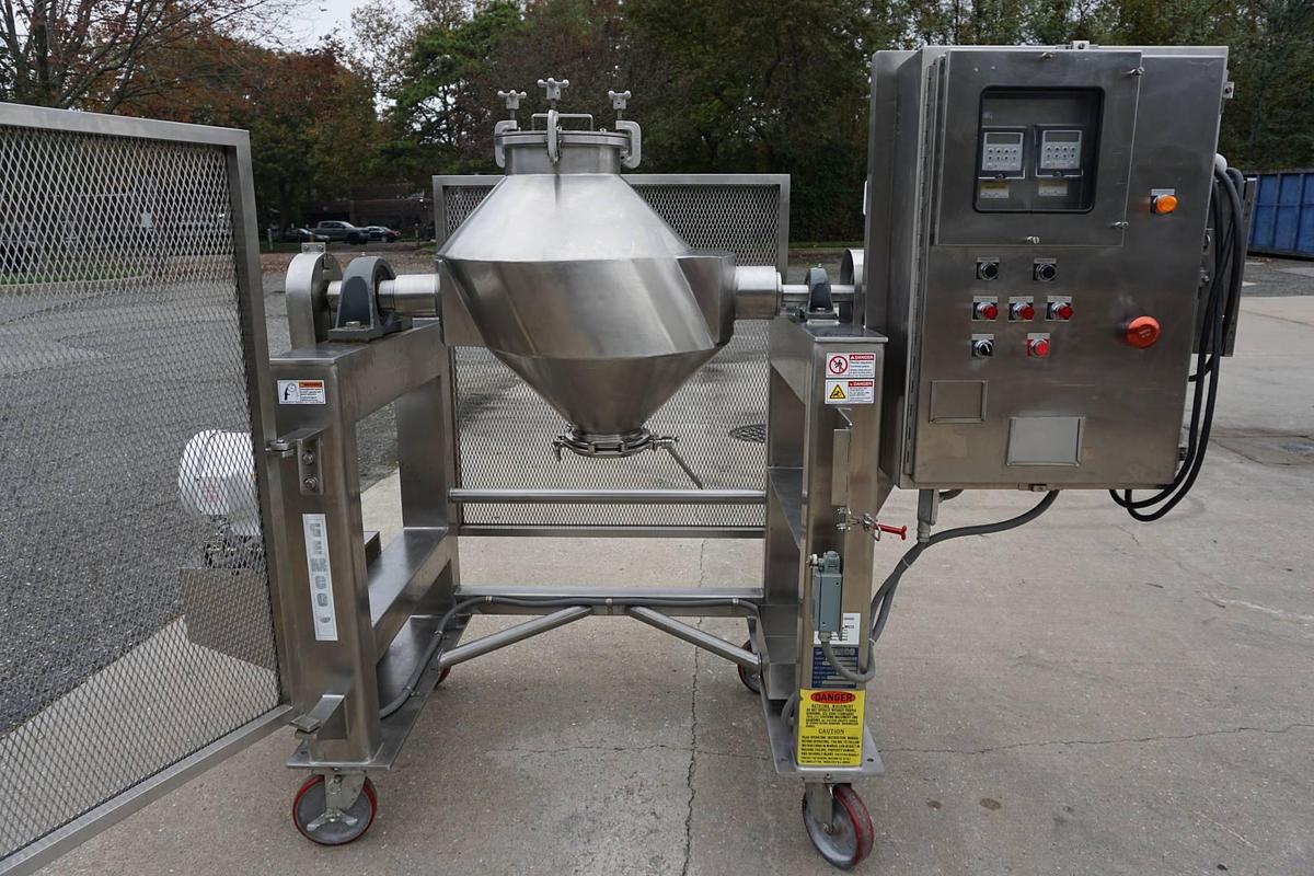 Used Gemco 3 Cu. Ft. 316 Stainless Steel Slant Cone Blender, Pharma Grade