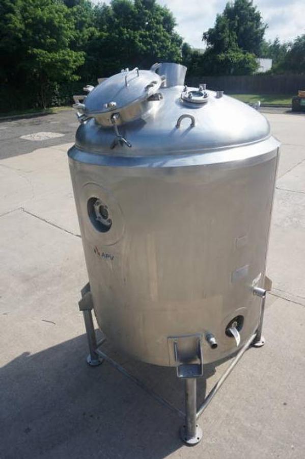 Used 900 Gallon APV Crepaco Stainless Jacketed Pressure Tank, Cone Bottom