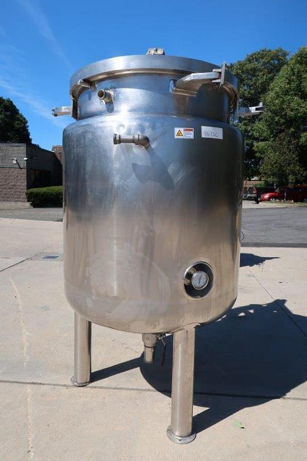 Used 400 Gallon Stainless Steel Jacketed Autoclave, Air Operated Lid