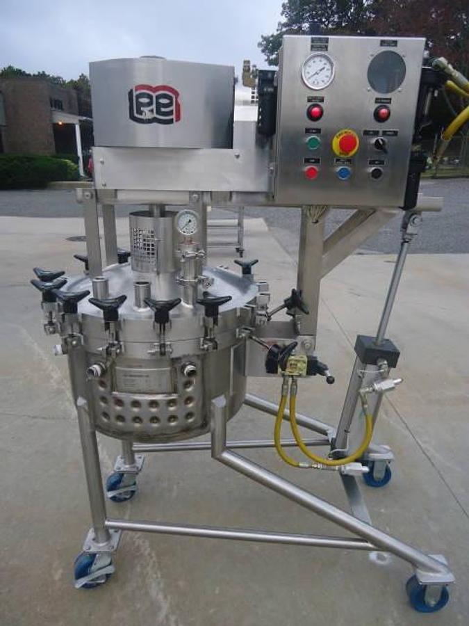Used 25 Gallon Lee Type 316 Stainless Steel Double Motion Sanitary Reactor-Kettle, Vacuum