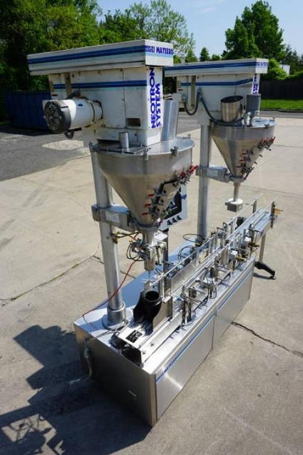 Used GEI/Mateer Neotron 4230 Dual Auger High Speed Powder Filler