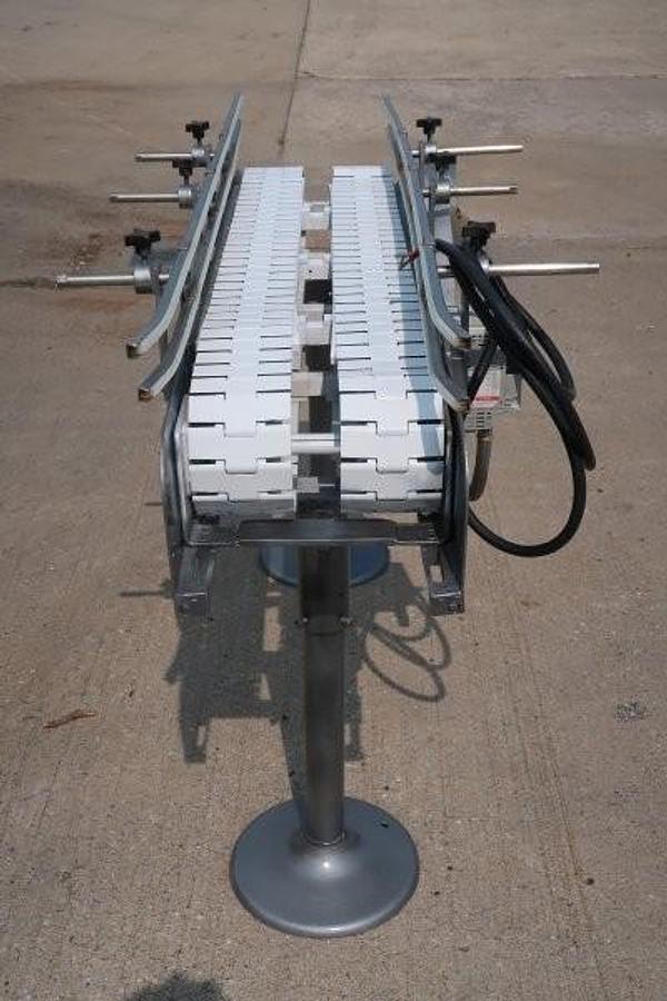 Used 4-1/2 INCH x 50 INCH LONG DUAL LANE CONVEYOR