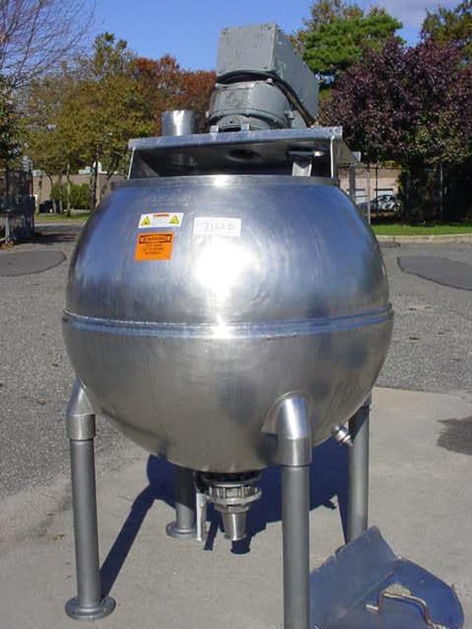Used 200 Gallon Groen Ina Inclined Agitated Kettle, 100 Psi Jacket