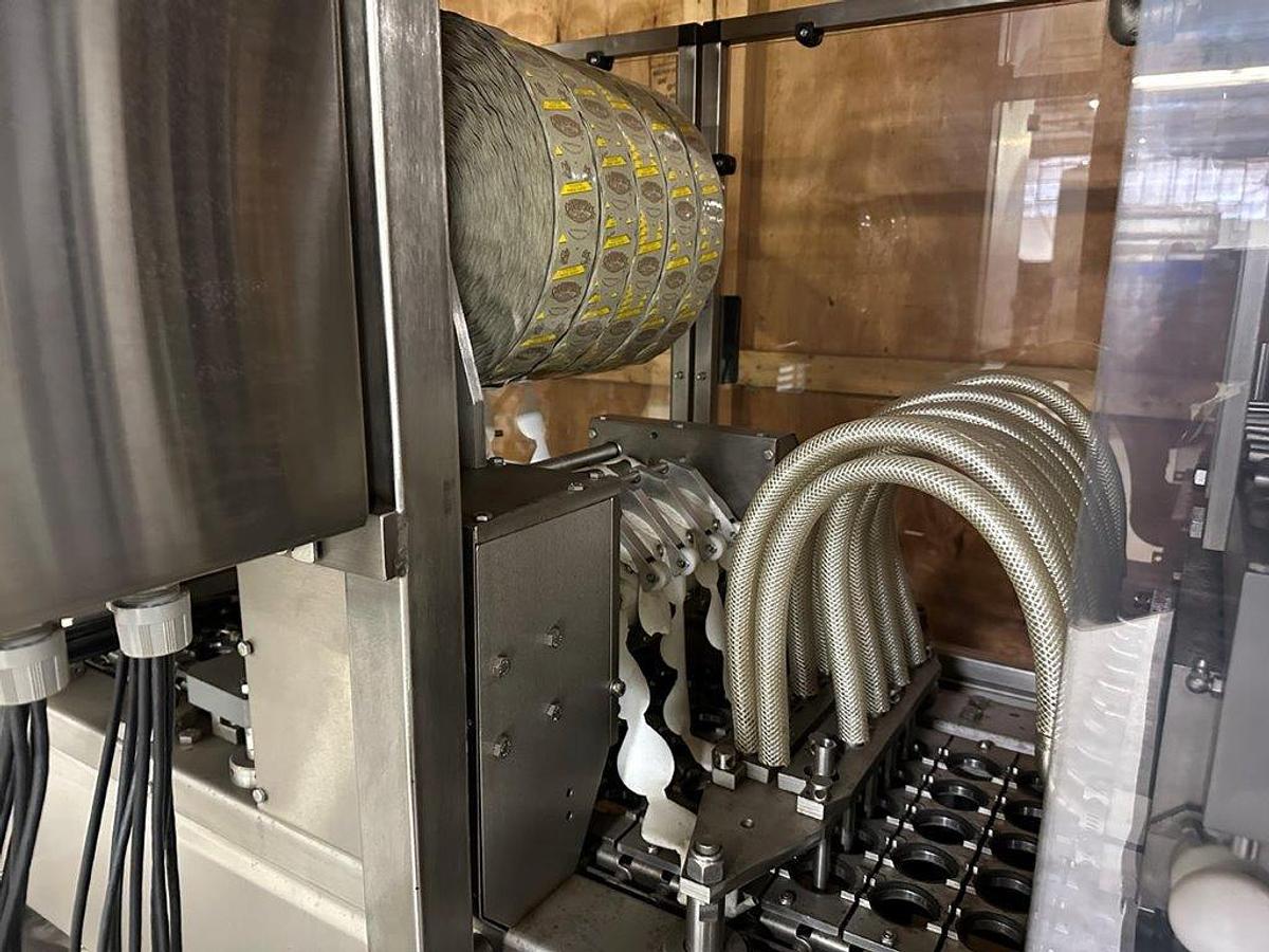 Used Modern Packaging 5 Across Cup Filling and Sealing Machine