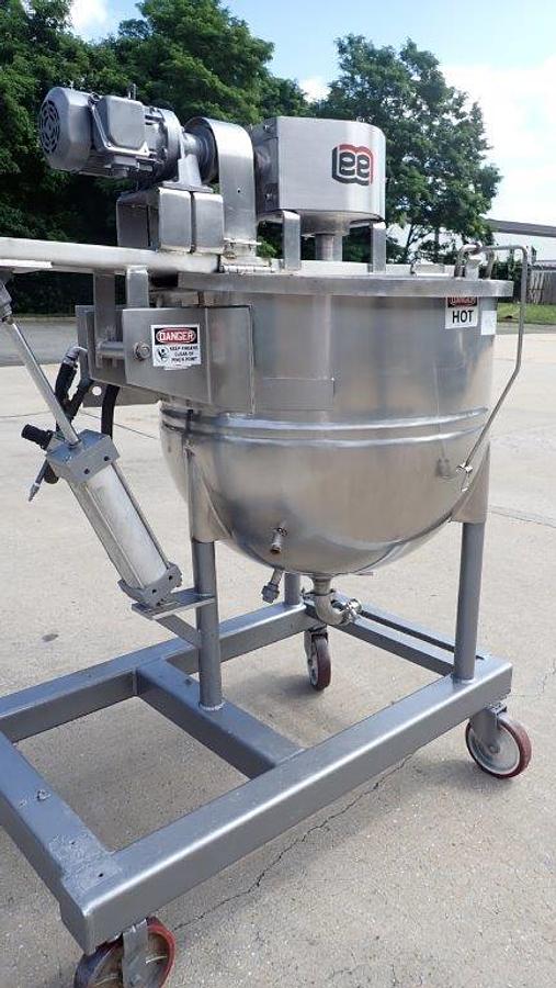 Used 100 Gallon Lee SS Double Motion Kettle, Tilt-Out Agitator