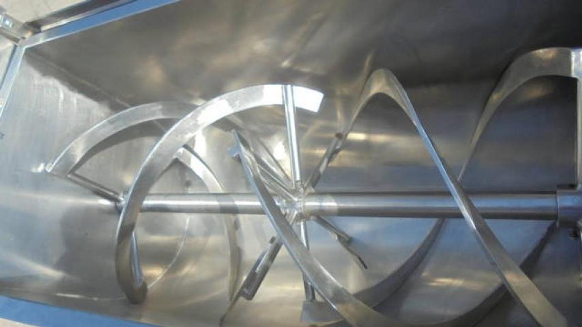 Used 15 Cu.Ft. Stainless Steel Double Ribbon Blender, Tilt Discharge