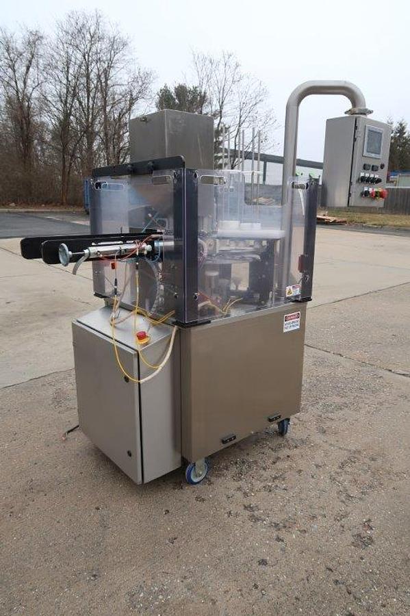 Used Wilpack W201 Double Lane Rotary Cup Filler/Sealer