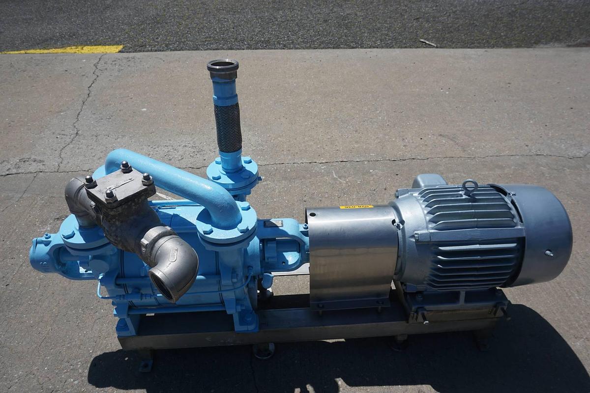Used Sihi 3HP Liquid Ring Vacuum Pump, 20 HP Motor