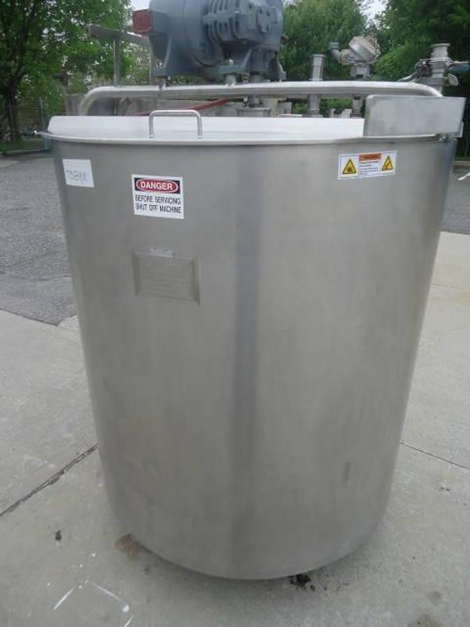 Used 350 Gallon Highland Equipment Stainless Steel Jacketed Tank, Sweep Agitation