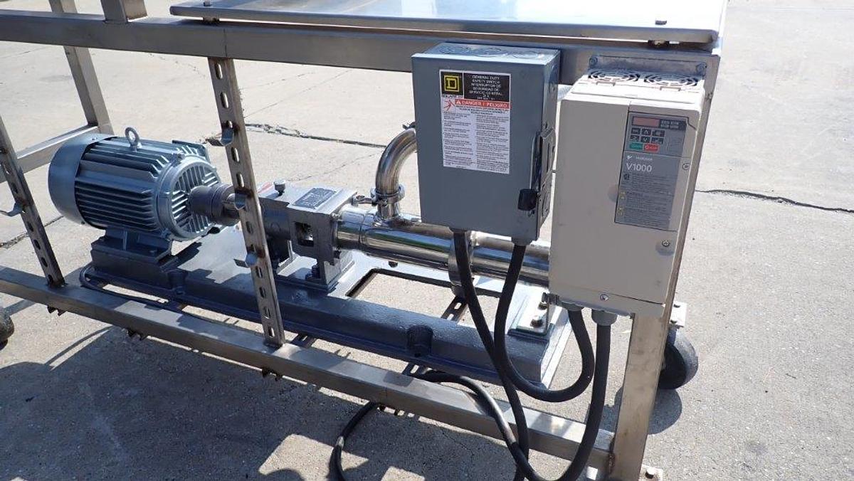 Used Wen Zhuo 2 In. X 2 In. Stainless Progressive Cavity Positive Displacement Pump