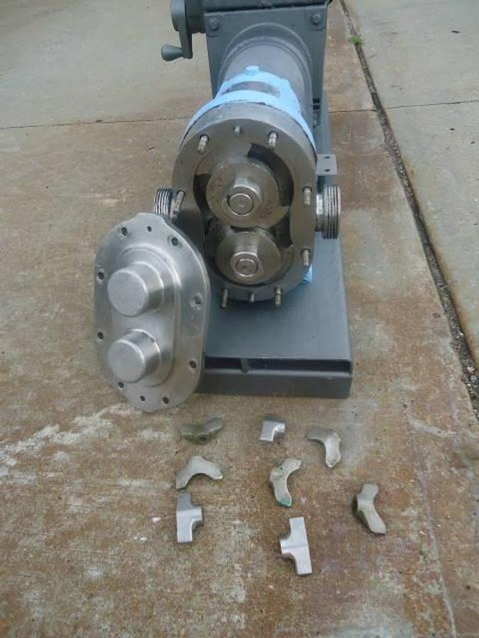 Used Waukesha Size 25 Stainless Steel Positive Displacement Pump,  Variable Speed