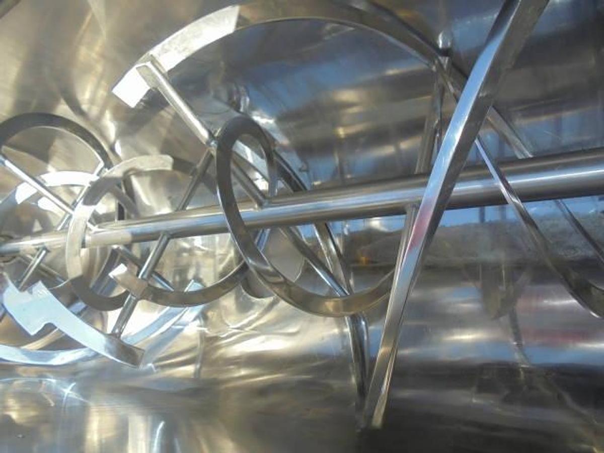 Used 17.5 Cu. Ft. Day Stainless Sanitary Double Ribbon Blender, 8 In. Center Bottom Discharge
