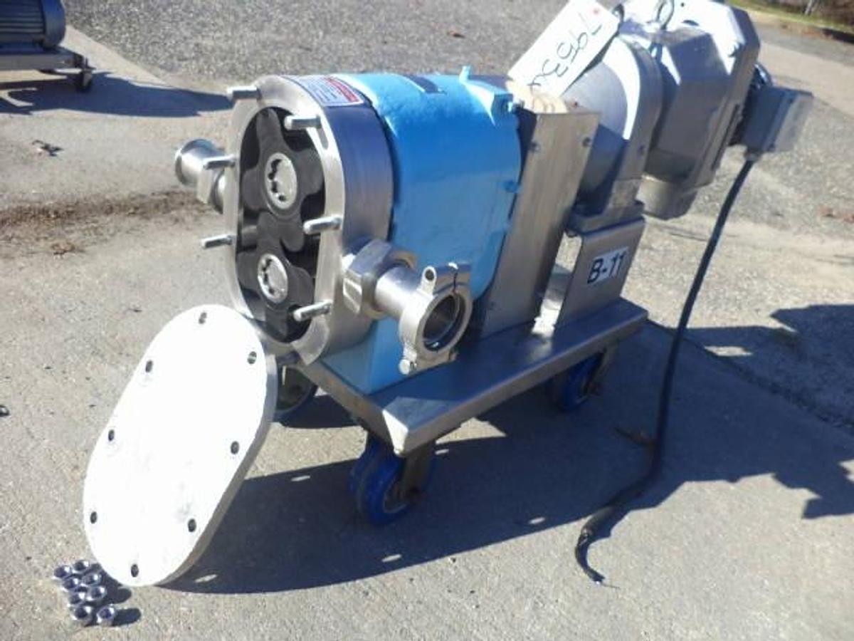 Used Tri-Clover PR60 2 In. X 2 In. Positive Displacement Pump, Variable Speed