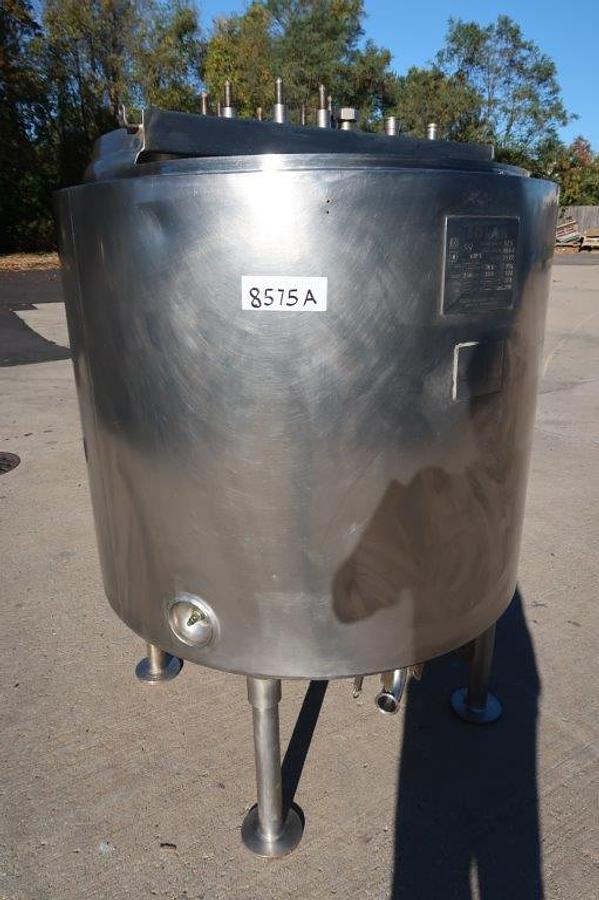 Used 200 Gallon Tolan 316 Stainless Jacketed Kettle/Tank, 150PSI Jacket