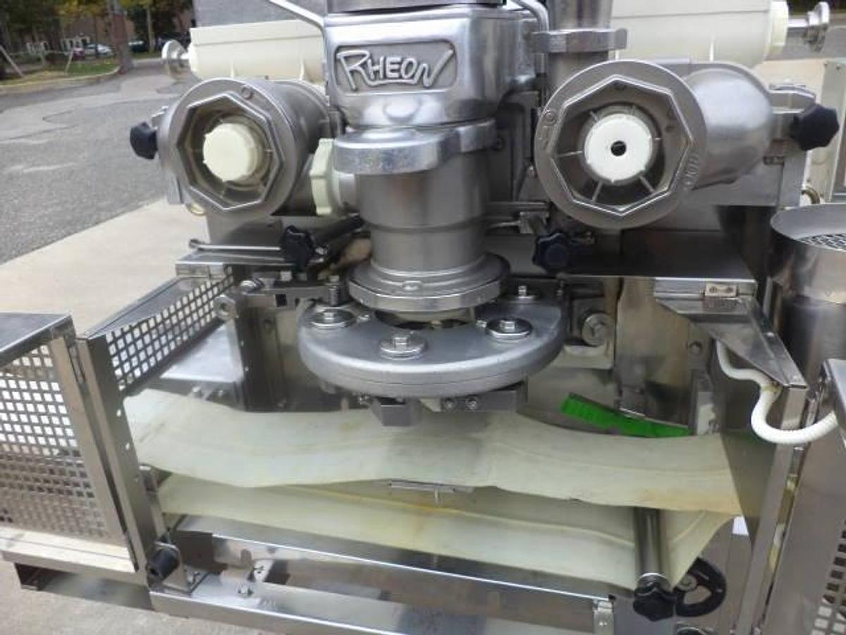 Used Rheon KN400 Cornucopia encrusting machine, 60 pieces per minute