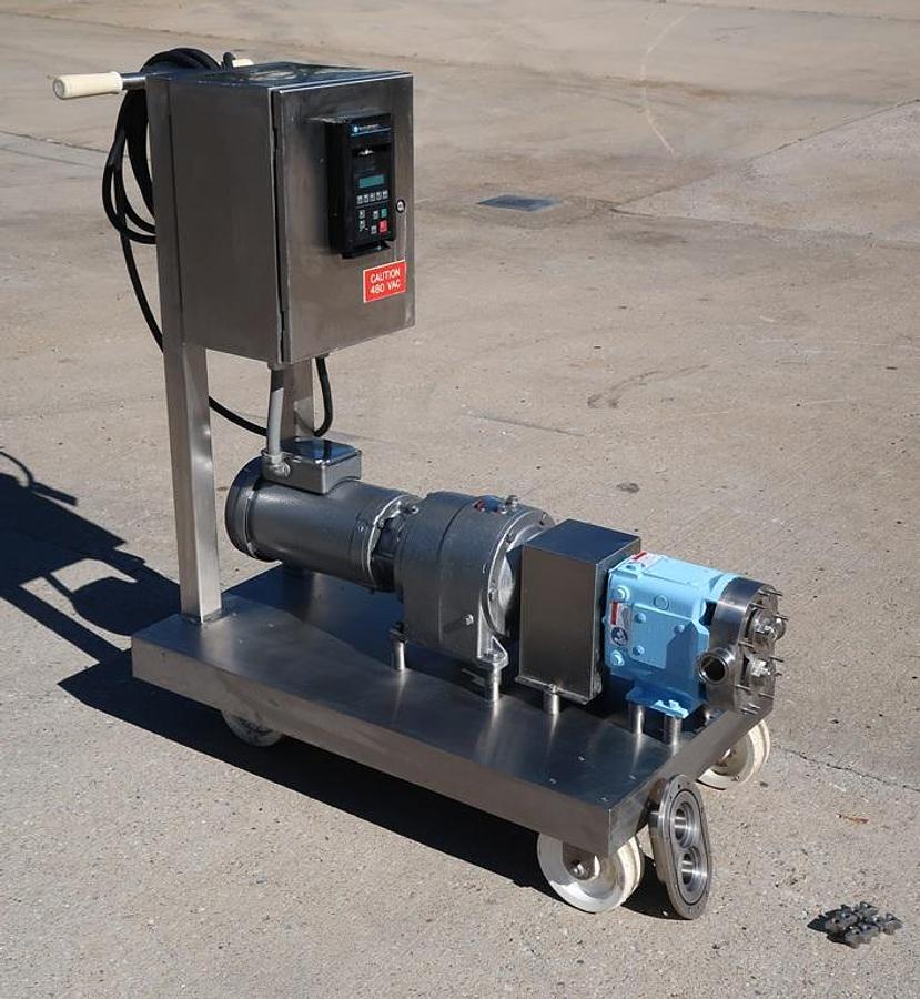 Used Waukesha Cherry Burrell Model 018 SS Positive Displacement Pump